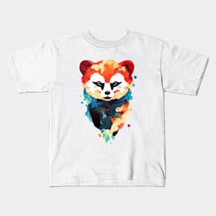 Red Panda Wild Nature Animal Colors Art Kids T-Shirt